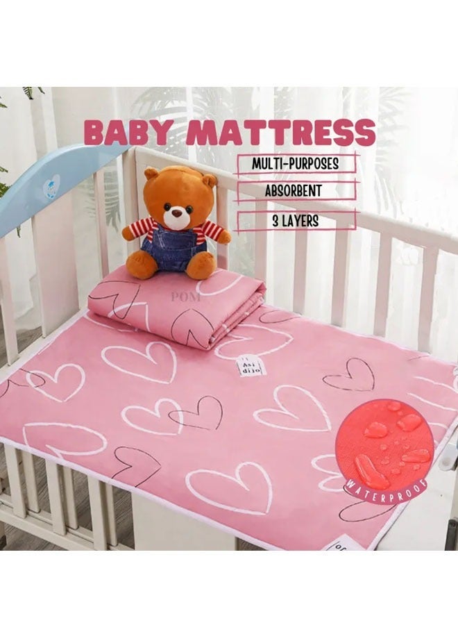 آيسيورا 70 × 90 سم وسادة سرير مضادة للماء للأطفال، وسادة مرتبة قابلة للغسل، وسادات سفلية قابلة لإعادة الاستخدام، غطاء لترطيب سلس للأطفال الصغار والكبار - Image 3